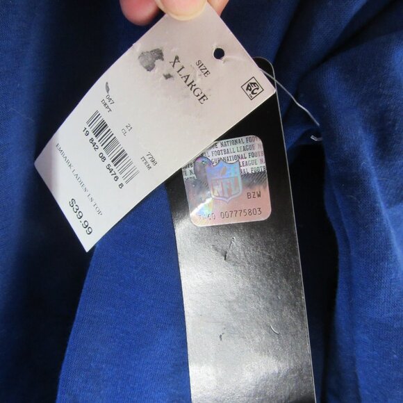 Chargers NFL Team Los Angeles Blue Embroidered Sweatshirt Crew Size XL NWT - Picture 7 of 11